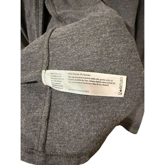 Eileen Fisher Gray Zip-Front Long Sleeve Lightweight Cardigan Sweater S/P Italia - Picture 5 of 6